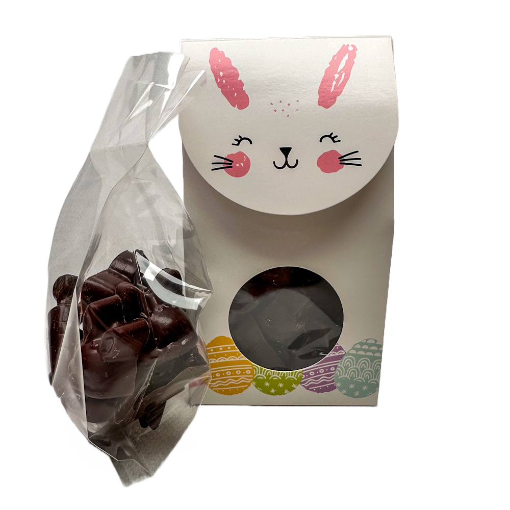 heavenly safe chocolate "Some Bunny loves you" allergern friendly.