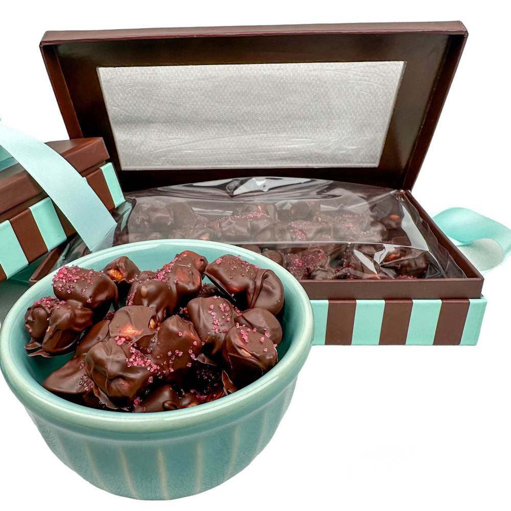 Heavenly Safe chocolates, Marshmallow mini cluster, vegan, kosher, allergen friendly, contains soy