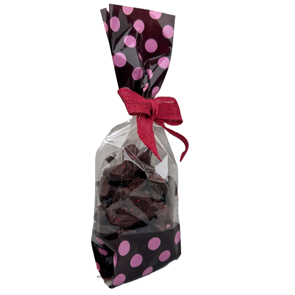 Heavenly Safe Chocolates by Safe Sweets, Chocolate Freeze0-Dried Strawberries 5oz gift bag.