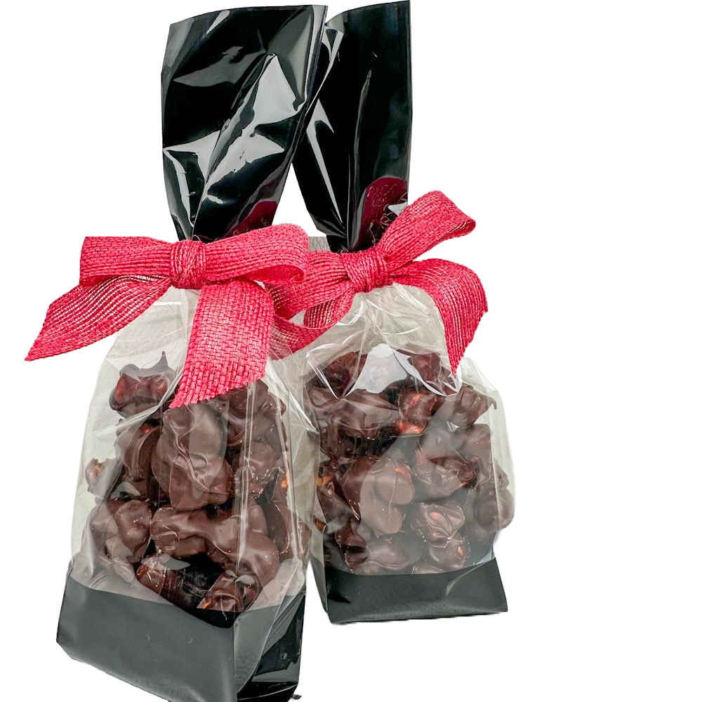 Heavenly Safe Chocolate by Safe Sweet. Chocolate-covered vegan marshmallow cluster 5 oz gift bag.