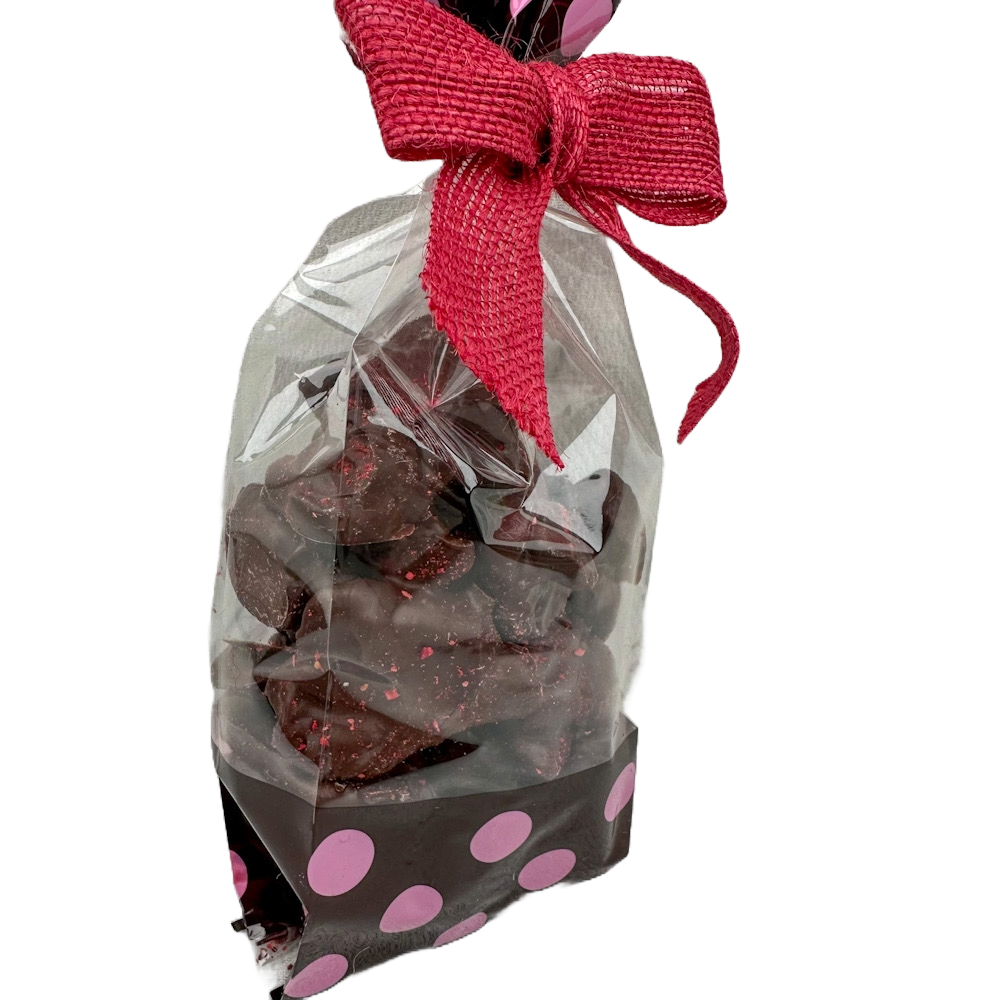 Heavenly Safe Chocolates by Safe Sweets, Chocolate Freeze0-Dried Strawberries 5oz gift bag.