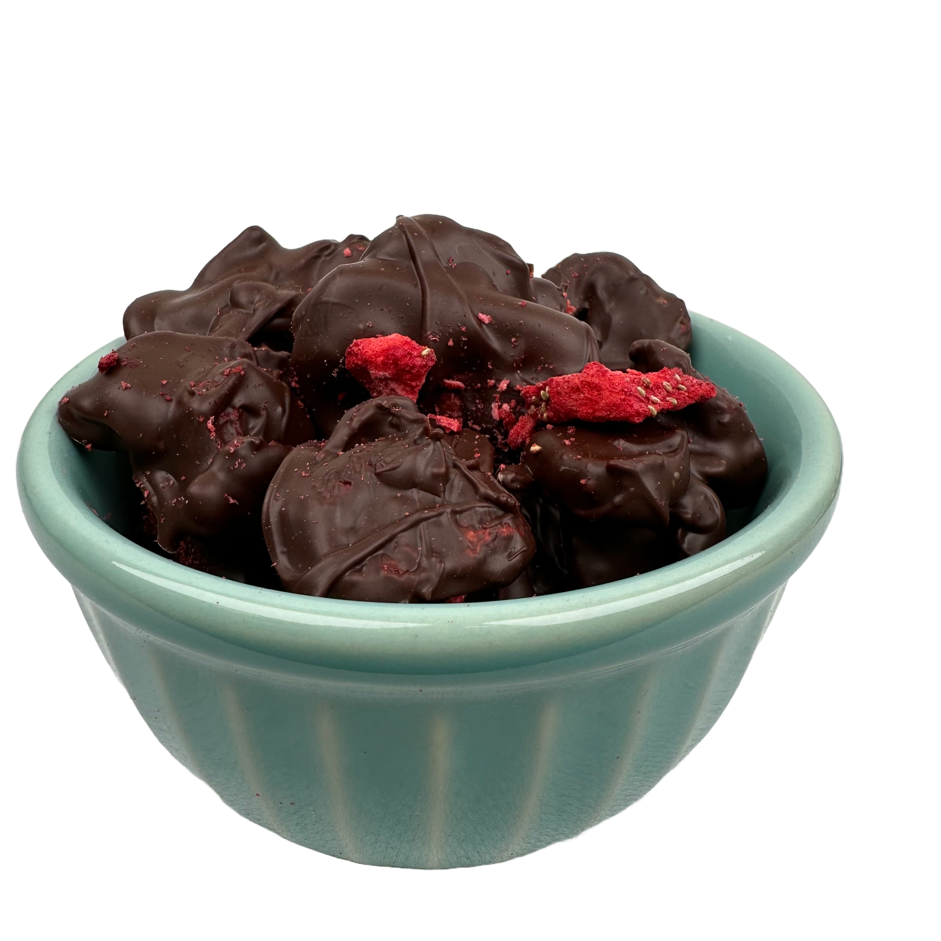 Heavenly Safe Chocolates by Safe Sweets, Chocolate Freeze-Dried Strawberries in a bowl